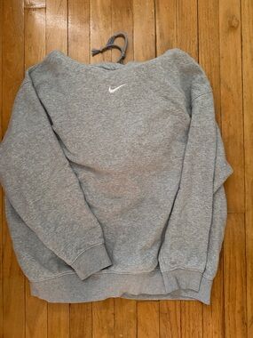Nike Gray Crewneck Sweatshirt with White Swoosh